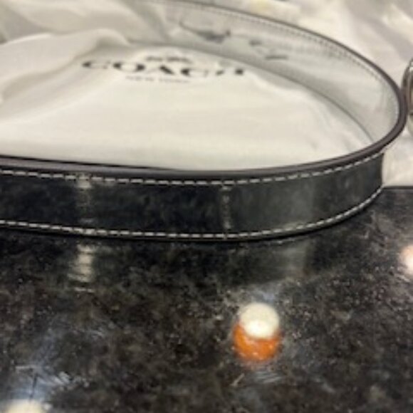 NWOT Authentic Coach Tabby Shoulder Bag 20 in Mirror Metallic Leather - Picture 9 of 11